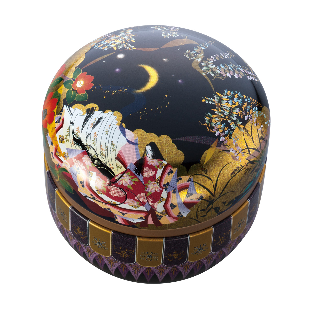 鈴子 十二単衣|丸型|缶-製品情報|日東産業株式会社-お茶缶 鈴子 十二単衣|丸型|缶-製品情報|日東産業株式会社-お茶缶